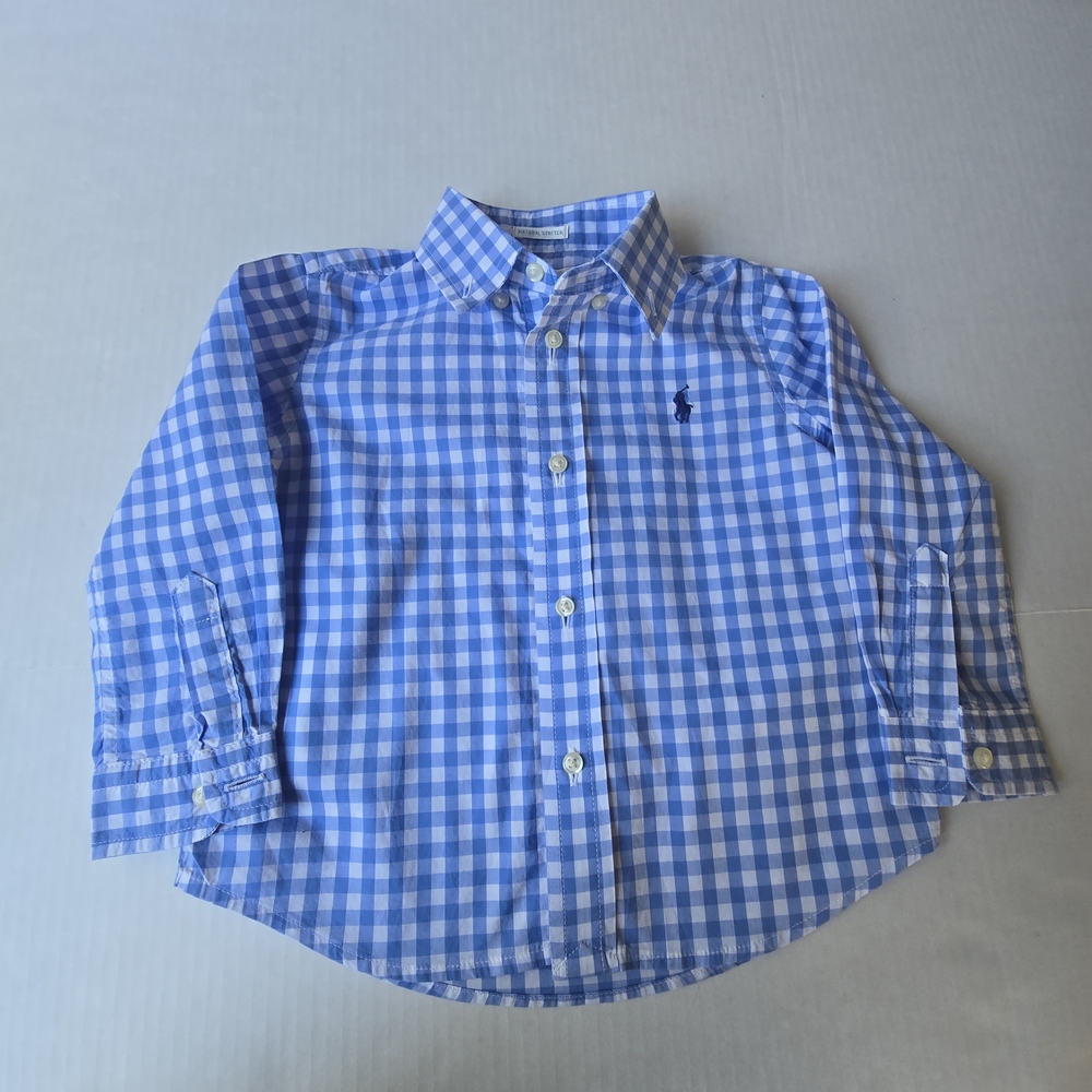 Blue Checkered Kids Shirt by Ralph Lauren